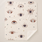 Handgezeichnete Augen Mystisches Nahtloses Muster. Sherpadecke (Vorderseite)