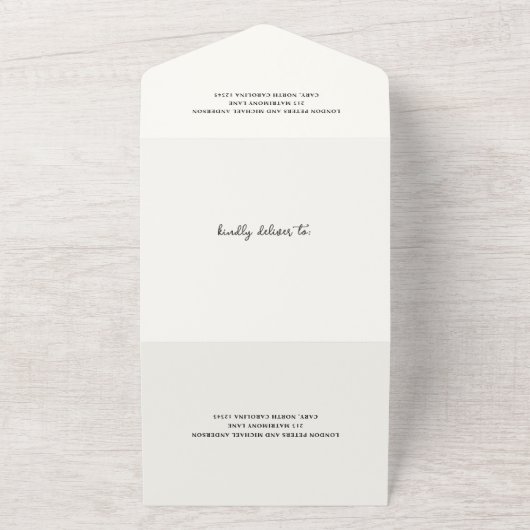 Handgezeichnete Auto-Doodle-Moderne-Hochzeit All In One Einladung (Außenbereich)