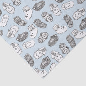 Handgezeichnete Baby-Hintern Muster Pastellblau Seidenpapier (Ausschnitt)