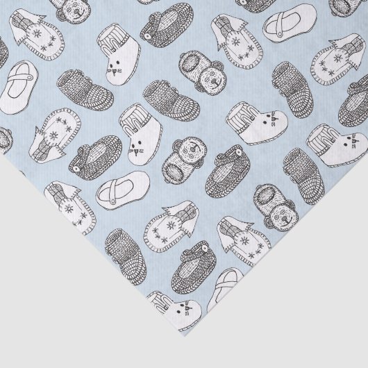 Handgezeichnete Baby-Hintern Muster Pastellblau Seidenpapier (Ausschnitt)