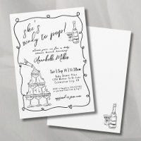 Handgezeichnete Baby Shower - bereit zum Knallen