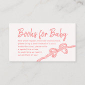 Handgezeichnete Babyduschbücher für Babykarten Visitenkarte (Vorderseite)