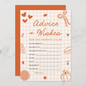 Handgezeichnete Babydusche und Wunschspiel Einladung (Vorne/Hinten)