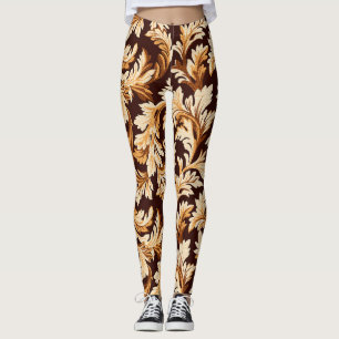 Handgezeichnete barocke Blätter: Stilvolle Eleganz Leggings