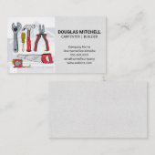 Handgezeichnete Bauwerkzeuge | Hintergrund Visitenkarte (Vorne/Hinten)