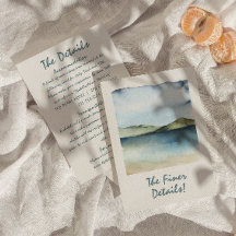 Handgezeichnete Beach View Retro Einzigartige Hoch