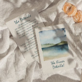 Handgezeichnete Beach View Retro Einzigartige Hoch Begleitkarte