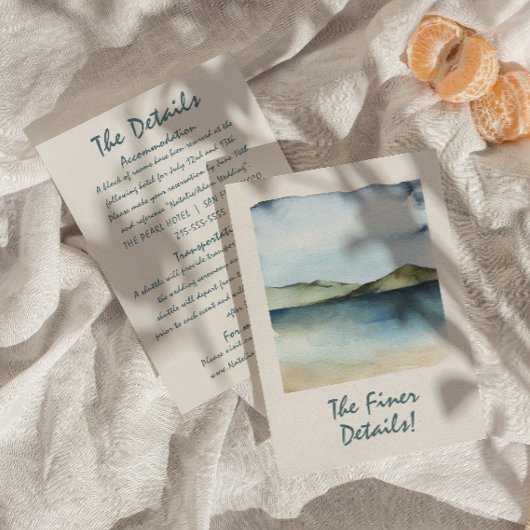 Handgezeichnete Beach View Retro Einzigartige Hoch Begleitkarte