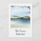 Handgezeichnete Beach View Retro Einzigartige Hoch Begleitkarte (Rückseite)