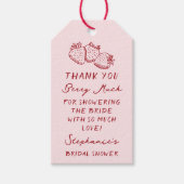 Handgezeichnete Beere Verliebte Hochzeitseinladung Geschenkanhänger (Vorderseite)