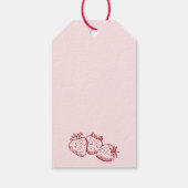 Handgezeichnete Beere Verliebte Hochzeitseinladung Geschenkanhänger (Rückseite)