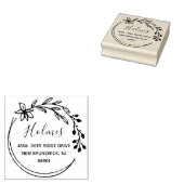 Handgezeichnete Berry-Blume Name und Anschrift Gummistempel (Stempel)