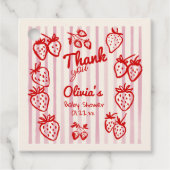 Handgezeichnete Berry Sweet Strawberries Babydusch Geschenkanhänger (Vorderseite)