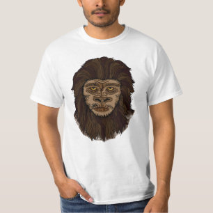 Handgezeichnete Bigfoot Sasquatch Sumpfape T-Shirt