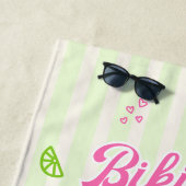 Handgezeichnete Bikinis & Martinis Junggeselinnen- Strandtuch (Beispiel)