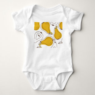 Handgezeichnete Birnen Dekorative Tapeten Baby Strampler
