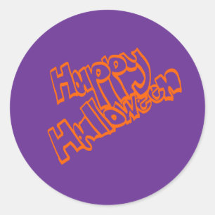 Handgezeichnete Blasenbeschriftung von Happy Hallo Runder Aufkleber