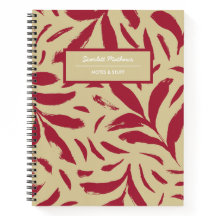 Handgezeichnete Blätter Burgund & Beige Nahtloses