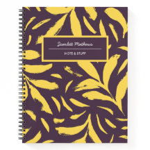 Handgezeichnete Blätter Gelbes Nahtloses Muster