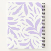 Handgezeichnete Blätter Pastellfarben Lila Nahtlos Notizblock (Rückseite)