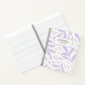 Handgezeichnete Blätter Pastellfarben Lila Nahtlos Notizblock (Innenseite)