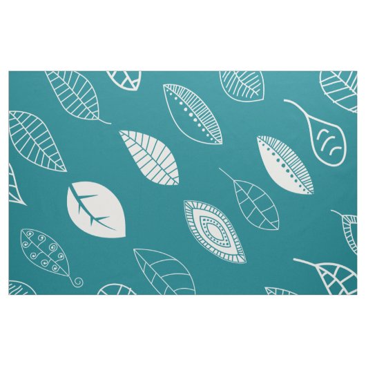 Handgezeichnete Blätter Stoffdesign Stoff (Fat Quarter (45,7 x 55,9 cm))