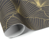 Handgezeichnete Blätter tropischer Pflanze. Vintag Geschenkpapier (Rolleneckpunkt)