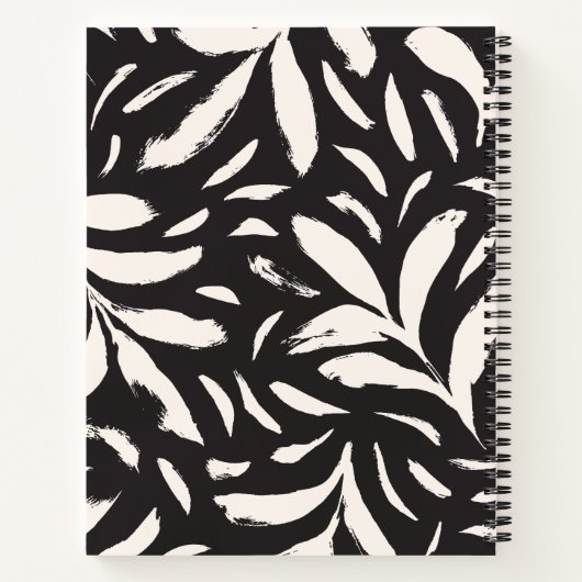 Handgezeichnete Blätter zurück Nahtloses einfaches Notizblock (Rückseite)