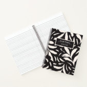 Handgezeichnete Blätter zurück Nahtloses einfaches Notizblock (Innenseite)