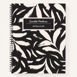 Handgezeichnete Blätter zurück Nahtloses einfaches Notizblock