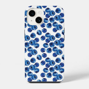 Handgezeichnete Blaubeeren-Frucht-Hülle iPhone 14 Hülle