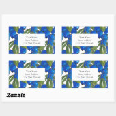 "Handgezeichnete Blaubeeren-Muster" Rechteckiger Aufkleber (Blatt)