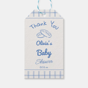 Handgezeichnete blaue Bun in der Oven Baby Boy Dus Geschenkanhänger