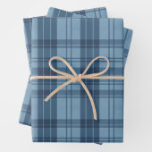 Handgezeichnete blaue Jeans Streifen Muster Geschenkpapier Set (Beispiel)