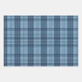 Handgezeichnete blaue Jeans Streifen Muster Geschenkpapier Set (Vorderseite)