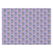 Handgezeichnete blaue Krabbe mit Hammer Mallet Cra Tischdecke (Vorderseite (Horizontal))