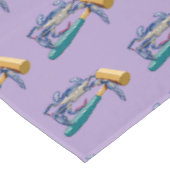 Handgezeichnete blaue Krabbe mit Hammer Mallet Cra Tischdecke (Schrägansicht)