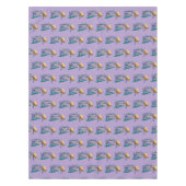 Handgezeichnete blaue Krabbe mit Hammer Mallet Cra Tischdecke (Vorderseite)