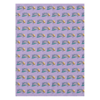 Handgezeichnete blaue Krabbe mit Hammer Mallet Cra Tischdecke