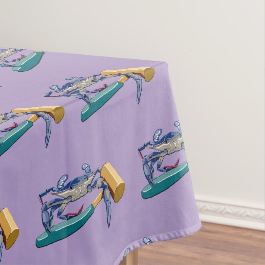 Handgezeichnete blaue Krabbe mit Hammer Mallet Cra Tischdecke (Beispiel)