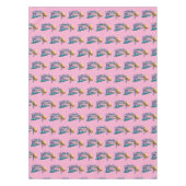 Handgezeichnete blaue Krabbe mit Hammer Mallet Cra Tischdecke (Vorderseite)