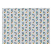 Handgezeichnete blaue Krabbe mit Hammer Mallet Cra Tischdecke (Vorderseite (Horizontal))