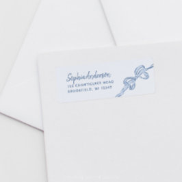 Handgezeichnete Blue Bow Boy Baby Dusche