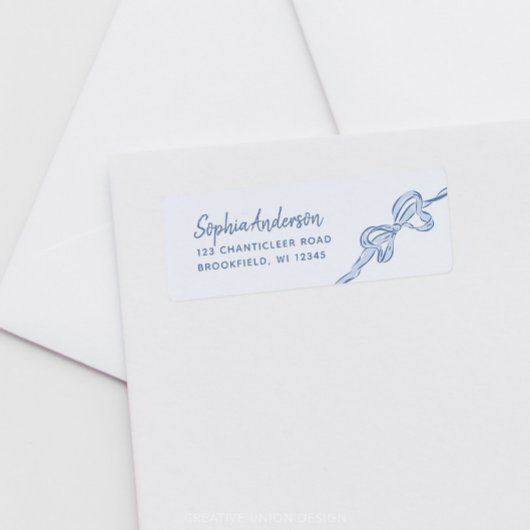 Handgezeichnete Blue Bow Boy Baby Dusche