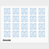 Handgezeichnete Blue Heart Brautparty Stickers (Blatt)
