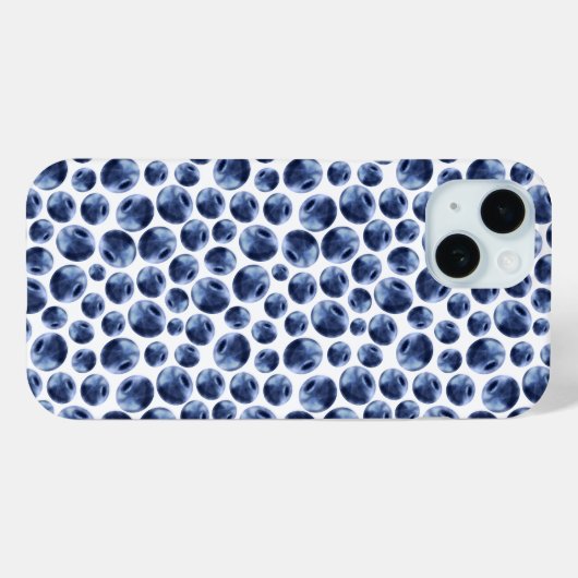 Handgezeichnete Blueberries Fruchtmuster Case-Mate iPhone Hülle (Rückseite (Horizontal))
