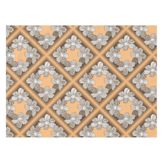 Handgezeichnete Blume auswählen Tischdecke (Vorderseite (Horizontal))