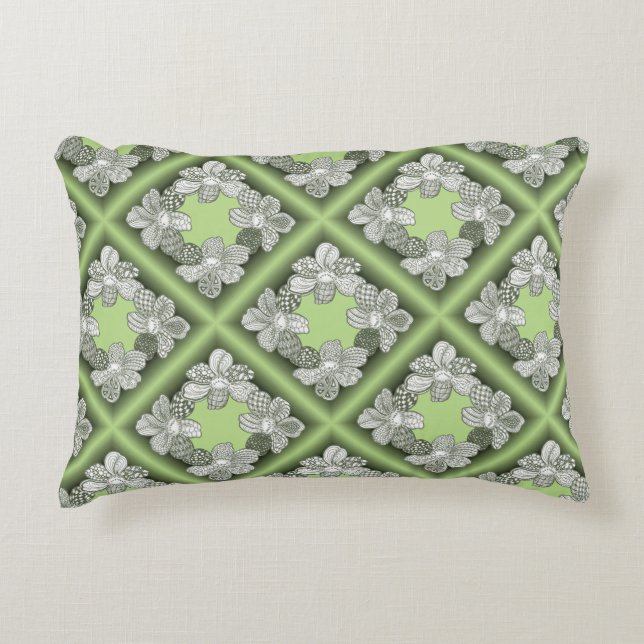 Handgezeichnete Blume auswählen Zierkissen (Vorderseite)