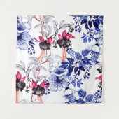 Handgezeichnete Blume: Farbige Wasserfarbe Wandteppich (Vorderseite (Horizontal))