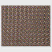 Handgezeichnete Blume: farbiges Marinemuster Geschenkpapier (Flach)
